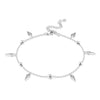 Silver Shining Double-layer Cross Ankle Chain Women Lady Ankle Bracelet Prom Foot Party Jewelry Gifts - Image 18