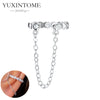 Silver Ear Needle Simple Ear Clip White Zircon Wrapping Design Earring for Women Jewelry Gift - Image 9
