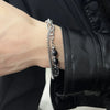 Black Double-Layer Bead Bracelet with Stainless Steel Chain and 15 to 20 cm Length - Image 10
