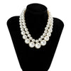 Two-Piece Imitation Pearl Beaded Choker Set in Gold-Tone - Image 11