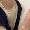 Silver Bead Geometry Necklace for Women Girl Korean Design Versatile Choker Jewelry - Image 5