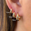 Simple Classic Gold Color Plated Stainless Steel Chubby Earrings 12mm 14mm 18mm Women's Jewelry - Image 3
