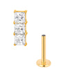 Titanium Pierc Ear Studs Marquise and Round CZ Alternate Cluster Threaded Ear Cartilage Earrings Piercing Jewelry - Image 13