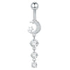 1pc Belly Button Piercing for Women Zircon Moon Butterfly Belly Button Ring Cartilage Navel Earring Jewelry Piercing ombligo - Image 9