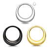 Smooth Hinged Hoop Clicker in 316L Stainless Steel for Nose Septum and Cartilage - Image 1