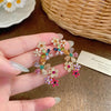 Romantic Colorful Zircon Flower Earrings For Women Girls Sweet Waterdrop Flower Earrings Party Jewelry Gifts - Image 4