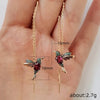 Cute Colorful Birdie Long Chain Women Dangle Earrings Dance Party Accessories Delicate Little Bird Earrings - Image 5