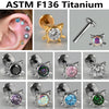 1PC Titanium Zirconia Cute Cat Rook Helix Stud Tragus Cartilage Earrings Animal Lobe Labret Lip Piercing Jewelry 16G - Image 1