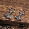 Nordic Viking Thor's Hammer Drop Earrings for Men Boys,Stainless Steel Rune Amulet Dangle Earrings,Party Club Jewelry Gift - Image 4