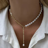 Crystal Heart Pendant Choker Necklace with Tassel Drop - Image 3