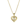 A-Z English Letter Initial Necklace Gold Plated Necklace Micro Setting Zircon Heart Necklace for Women - Image 23