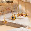 316L Stainless Steel Star Colorful Zircon Pendant Necklace For Women Daily Cute Temperament Jewelry Gifts - Image 2