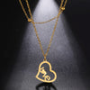 Double Female Symbol Pendant Choker Stainless Steel Double Layer Necklace for Women Jewelry Birthday Gift - Image 20