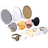 13x18mm 18x25mm 30x40mm Colors Plated Brass Oval Adjustable Ring Settings Blank,Fit 10x14-30x40mm Cabochons - Image 1