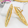Metal Frosted Texture Piercing Earrings Hight Quality Gold Color Long Drop Earring For Women Gothic Jewelry Accessories - Image 1