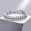 10/12/15MM Width Stainless Steel Cuban Chain Bracelets for Men, Silver Color Hip Hop Male Boy Wristband Dad Gift - Image 6