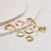 7pcs/Set Multicolour Stud Earrings For Women Zircon Ear Cuffs Without Piercing Earrings Jewelry Gift - Image 4