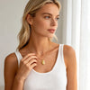 Stainless Steel Month Pendant Necklace in Gold-Tone - Image 2