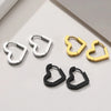 1Pair Punk Stainless Steel Heart Hoop Earrings For Women Not Fade Ear Rings Hip Hop Jewelry - Image 6