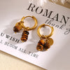 Jolivie Stainless Steel Stone Earrings Women Bohemia Vintage Hoop Earrings for Women Ear Jewelry Gift - Image 14