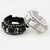 Black Leather Wristband Bracelet Cuff Goth Gothic Punk Bracelets Women Men Spikes Rivet Stud Bangle Cosplay Rock Unisex Jewelry - Image 1