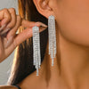 Long Tassel Drop Earrings for Women Black Gold Silver Color Rhinestone Dangle Earring Wedding Party Jewelry Gift - Image 26