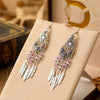 Boho Vintage Leaf Tassel Earrings For Women Geometric Crystal Rhinestone Beads Handmade Beach Vacation Drop Dangle Jewelry Gift - Image 8