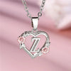 Cute Female A-Z Letter Flower Pendant Necklace Silver Color Wedding Jewelry Gift For Women - Image 29