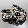 26 Letter A-Z Charms for Bracelets ID Name Friendship Black Braided Multilayer Punk Leather Bracelet Men Women Kids Family Gifts - Image 4