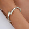 Adjustable Teardrop Cuff Bracelet in Gold-Tone or Silver-Tone - Image 19