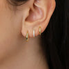 Stainless Steel Gold Color Circle Hoop Earrings for Women Simple Cubic Zircon Double Ring Earring Cartilage Piercing Jewelry - Image 17