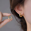 Stainless Steel Three-Layer Knot Earrings for Women Vintage Glossy Geometric Twisted Earrings Party Jewelry Gifts - Image 9