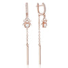 Long Tassel Spider Dangle Earrings For Women Rose Gold Color With Zircon Daily Jewelry - Image 6