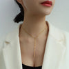 Stainless Steel Chain Necklace with Long Tassel Details - Image 66