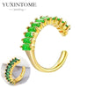1PC Plated Gold Ear Cuff Earrings Ear Clip for Women Purple/Green/Turquoise No Pierced Earrings Jewel - Image 22