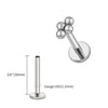 Titanium 16G Mini 4 Bead Cluster Labret Lip Ring Tragus Cartilage Helix Conch Earring Stud Nose Piercing - Image 15