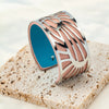 1 set of C-shaped stainless steel gold-plated silver open metal hollow decoration women's bracelet - Image 10