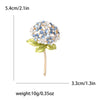 Enamel Hydrangea Brooches for Women Unisex Rhinestone Flower Pins Banquet Party Backpack Gifts Jewelry Accessories - Image 17