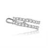 Silver Mono Clip Earrings for Girl CZ Platinum Plated Ear Cuffs Non Piercing for Women Wedding Party Jewelry - Image 18