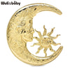 Stainless Steel Sun And Moon Brooches For Women Unisex 2-color Moon-God Luna Figure Minilmaist Chic Brooch Pins Gifts - Image 1