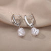 Baroque Pearl Earrings For Women Stainless Steel Zircon Water Droplet Steel Ring Drop Earring Wedding Party Jewelry - Image 10