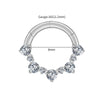 Titanium 16G Hinged Daith Earring Segment Hoop 8mm/10mm CZ Septum Clicker Nose Ring Piercing Body Jewelry - Image 7