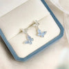 Light Crystal Butterfly Earring Bracelet for Women Elegant Imitation Pearl Choker Necklace Ring Party Wedding Jewelry Set - Image 6