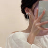 White Bowknot Imitation Pearls Tassel Dangle Earrings Women Temperament Versatile Earring Elegant Jewelry K - Image 3