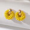 Boho Elegant round Crystal Beads Drop Earrings for Women Geometric Dangle Summer Beach Party Jewelry - Image 7