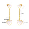 2PC/1pair Heart Love White Shell Drop Earring for Women Stainless Steel Hoop Earrings Romantic Valentine's Day Gift - Image 50
