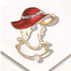 Beauty Enamel Brooch Badges For Women Elegant Creaive Crystal Pins - Image 3