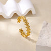 Floral Cuff Bracelet in Stainless Steel with Gold-Tone Finish - Image 43