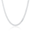 Silver 20/22/24 Inch 6mm/10MM Side Chain Necklace For Woman Man Charm Jewelry Gift - Image 2