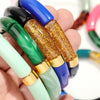 Chunky Acrylic Bead Stretch Bracelet in Multicolor Designs - Image 4